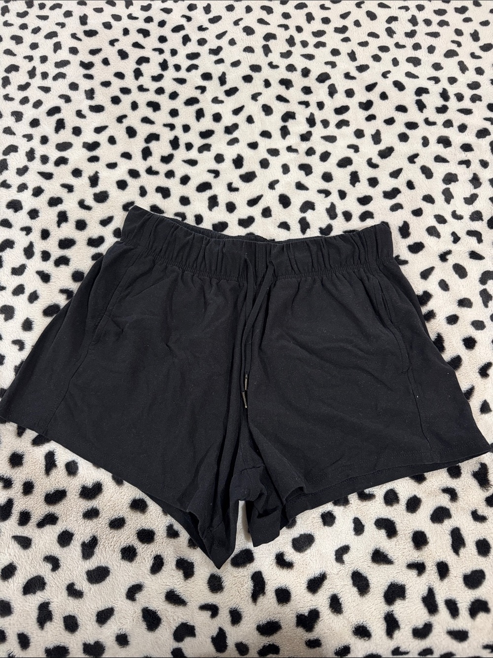 Athletic Works Black Women's Elastic Drawstring Athletic Shorts